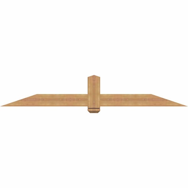 Ekena Millwork Eugene Smooth Timber Gable Bracket, Western Red Cedar, 84"W x 14"H x 5 1/2"D x 5 1/2"F, 4/12 Pitch GBW084X14X0606EUG00SWR - main